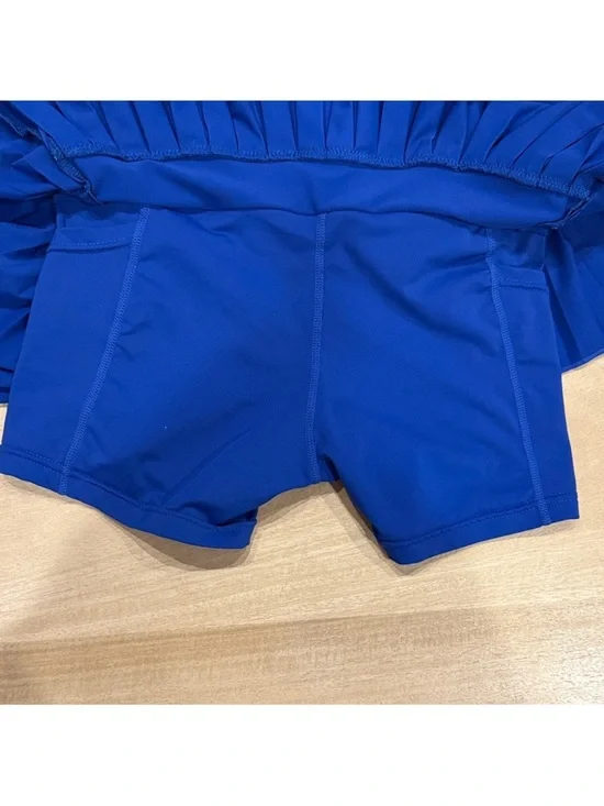 GOLD HINGE MEDITERRANEAN BLUE PLEATED TENNIS SKIRT S - Picture 7 of 7